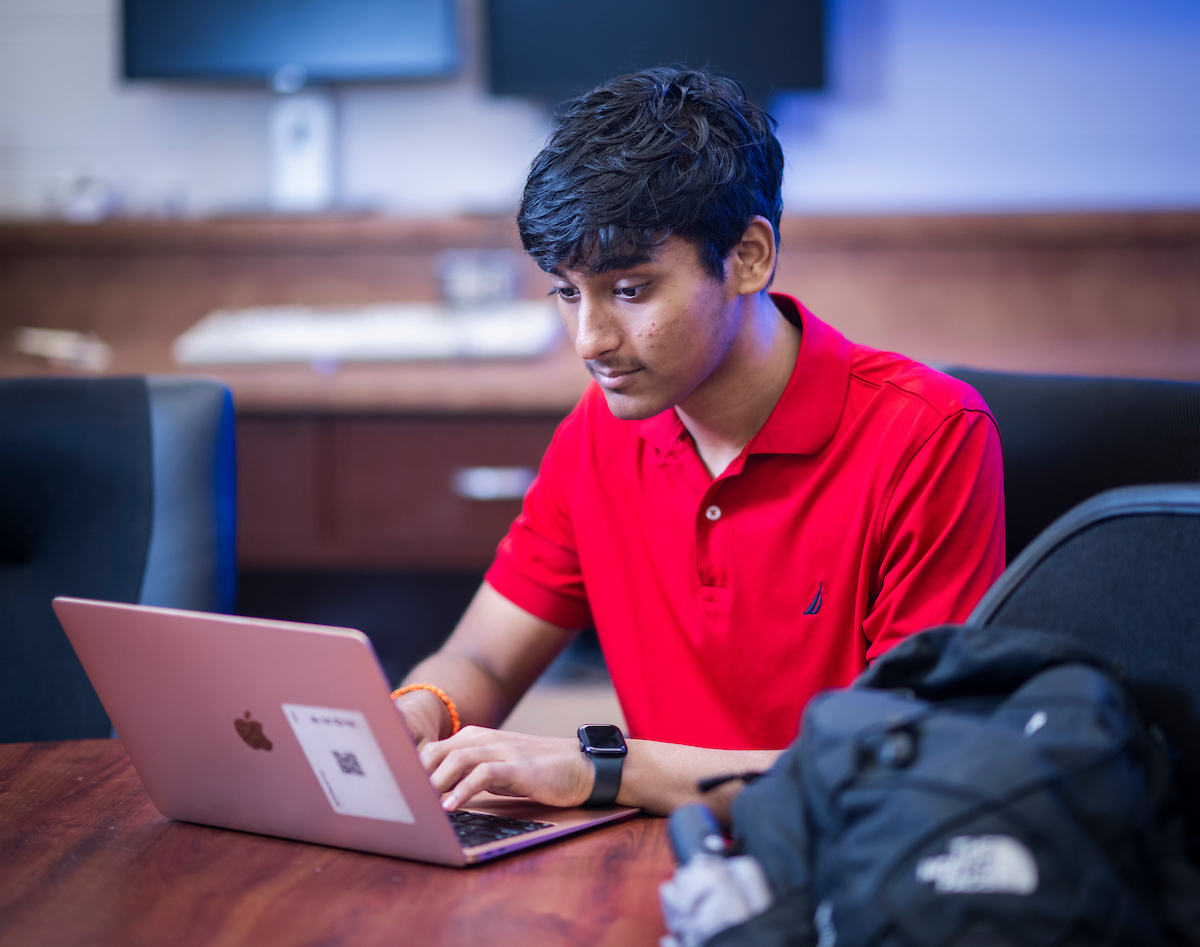 Person on a laptop working