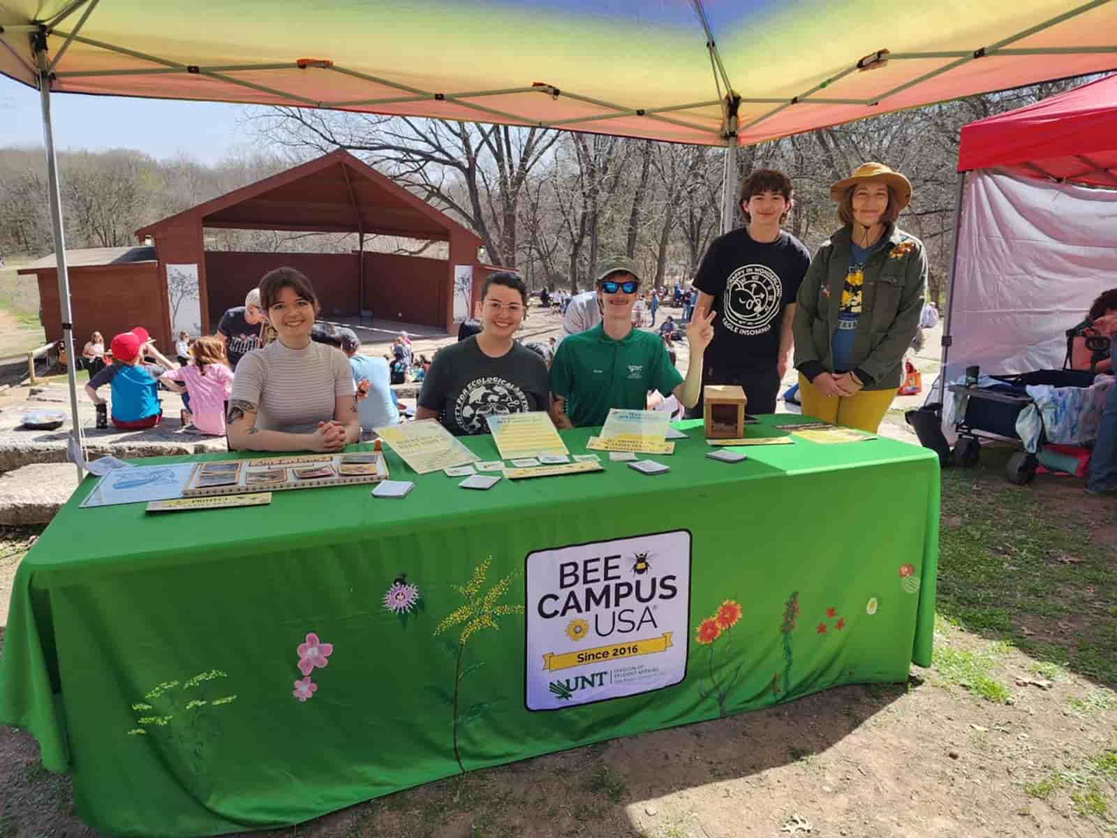 Members of the UNT Bee Campus Committee with Dr. Jaime Baxter-Slye (right)