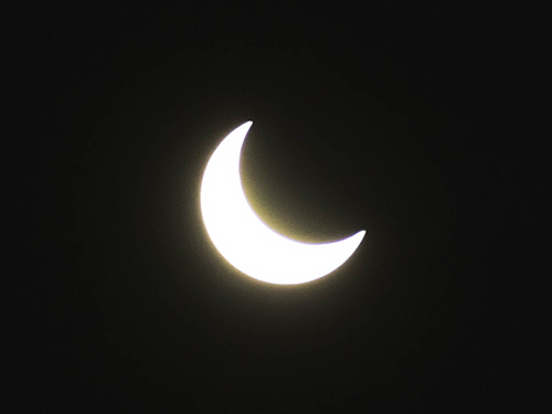 Eclipse through a telescope