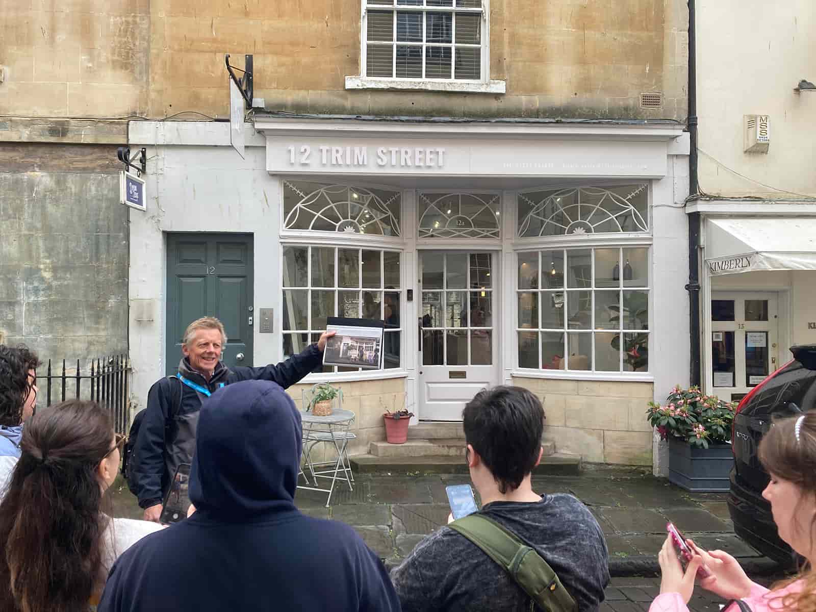 UNT students visit a shooting location for the Bridgerton streaming series in Bath, England