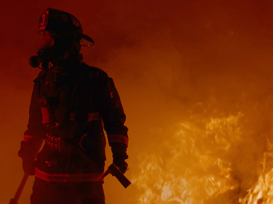 Fireman in a fire