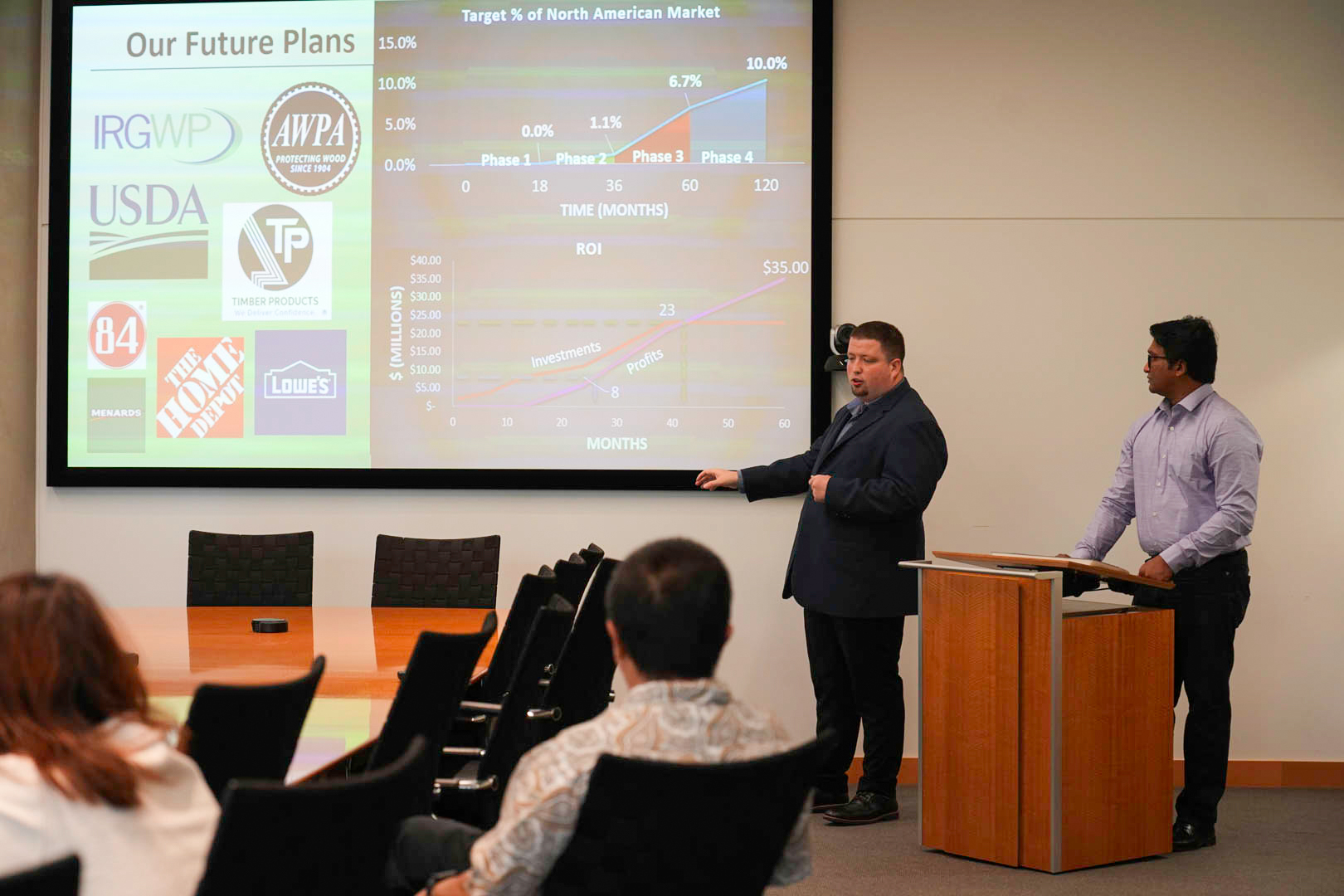 UNT students participate in a business pitch competition through the Murphy Center
