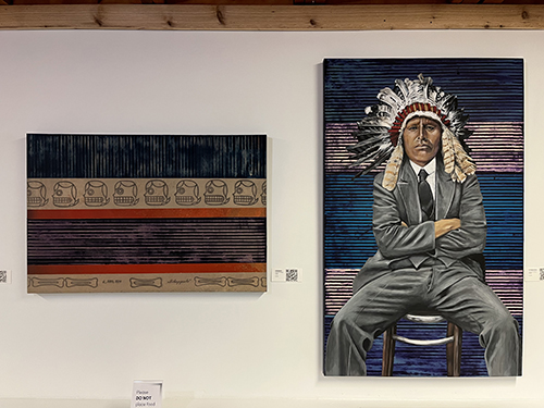 Two pieces featured in the 'Collective Wisdom' exhibition