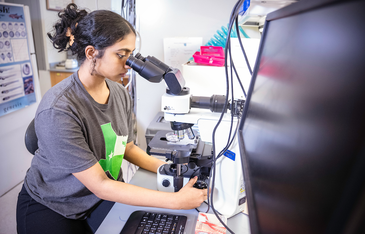 Shriya Raja, a TAMS student on the general math and science track