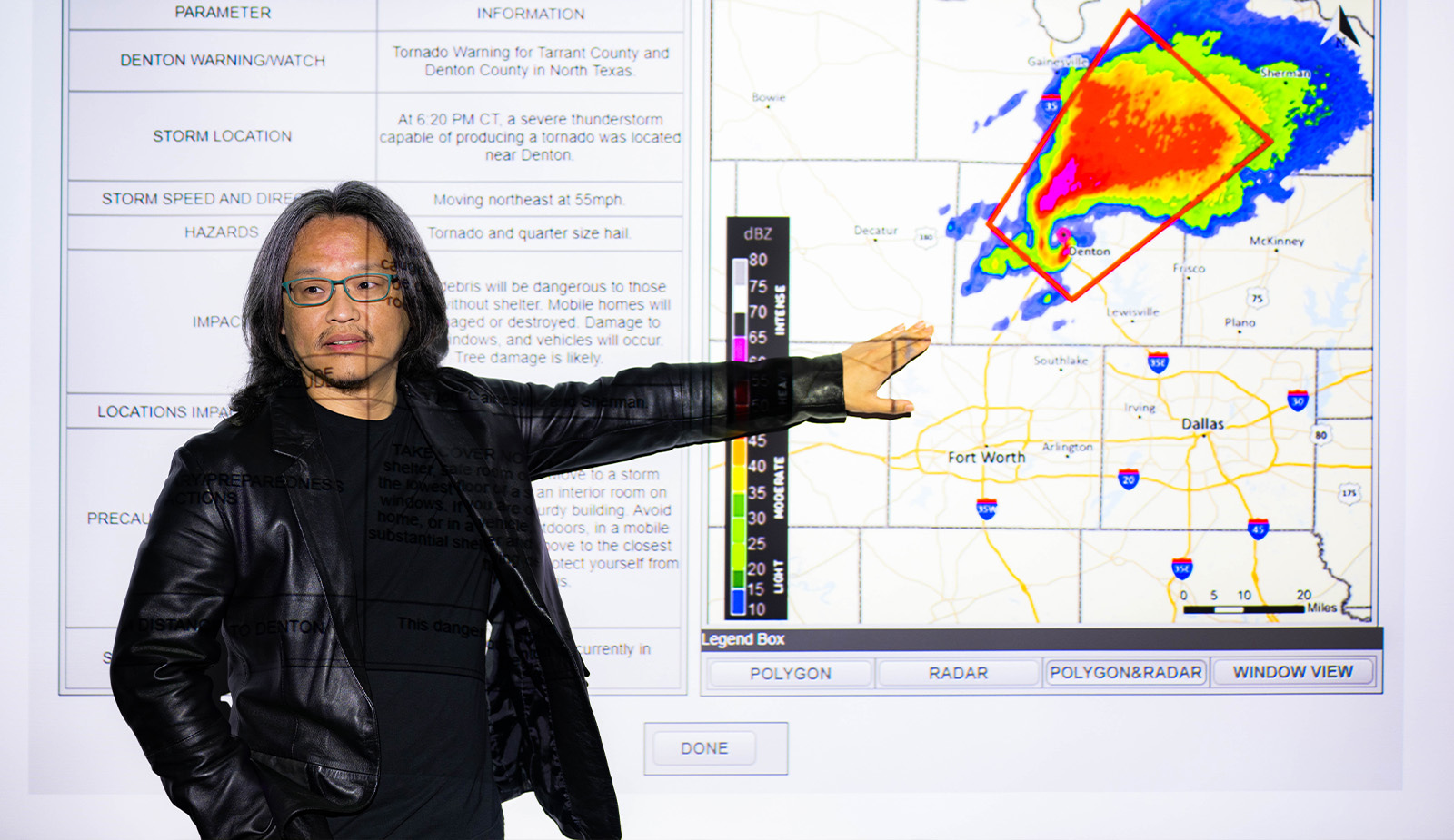 Tristan Wu, Associate Professor in the College of Health & Public Service’s Emergency Management & Disaster Science department 