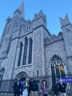 UNT students in front of Saint Patrick’s Cathedral, Dublin, Ireland