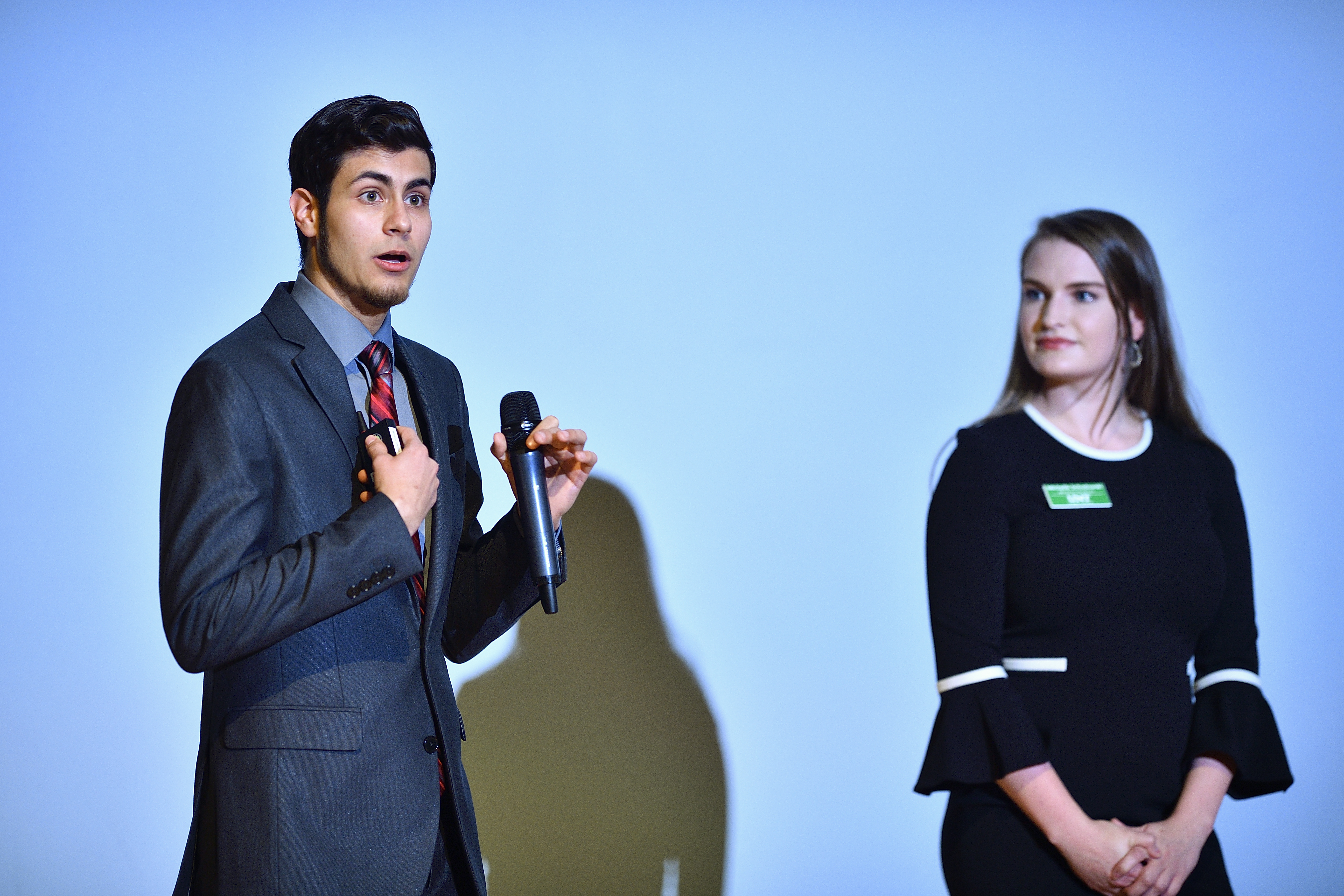 M.B.A. students Charles Laws and Michelle Schodowski won $20,000 in UNT's first Ed Tech Ascend pitch competition.