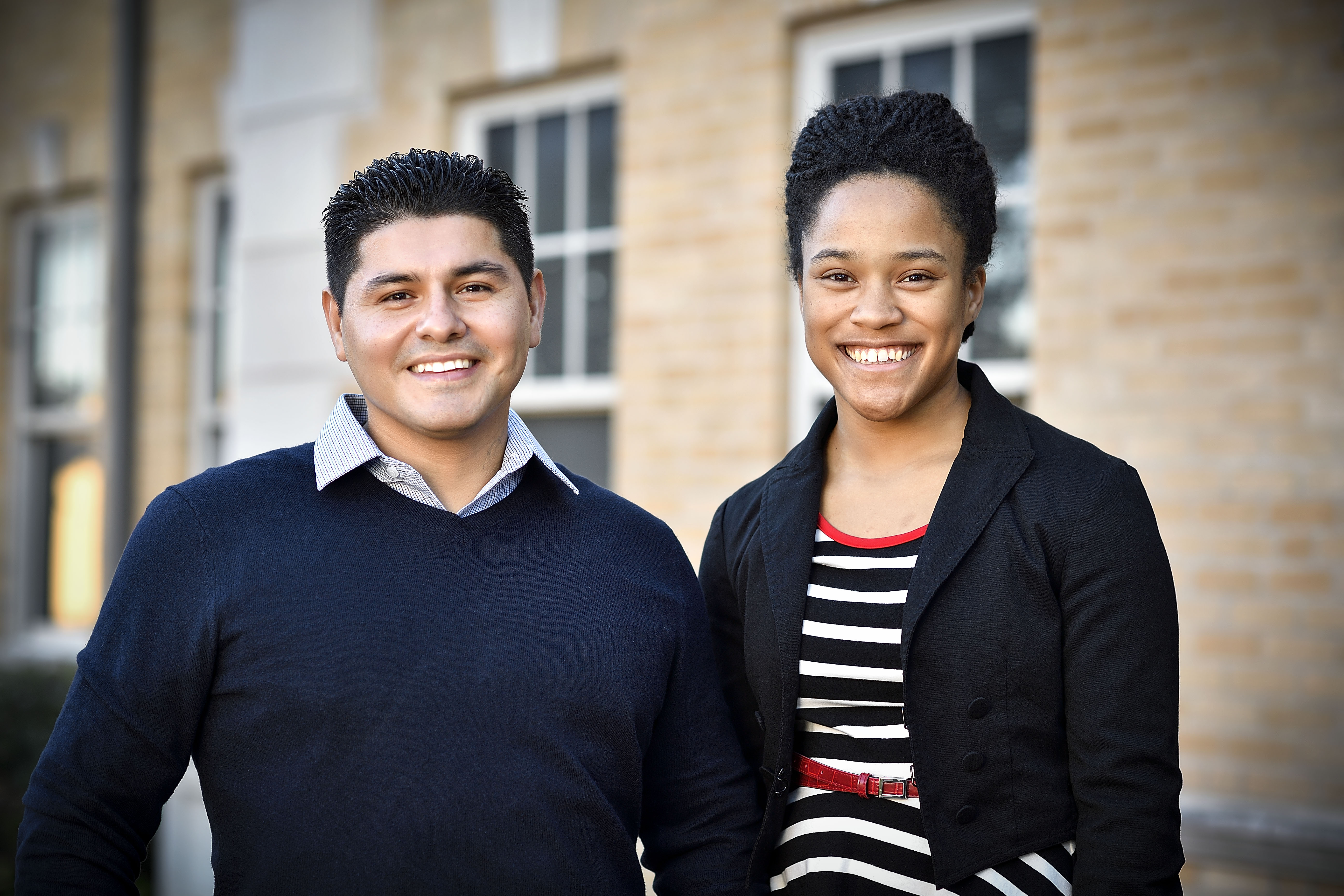University of North Texas students José Whitten and Kiara Powell both lived in foster homes as children. They’ve found support from other students with similar backgrounds in PUSH, a UNT student organization in which former foster care students mentor children currently in the child welfare system.