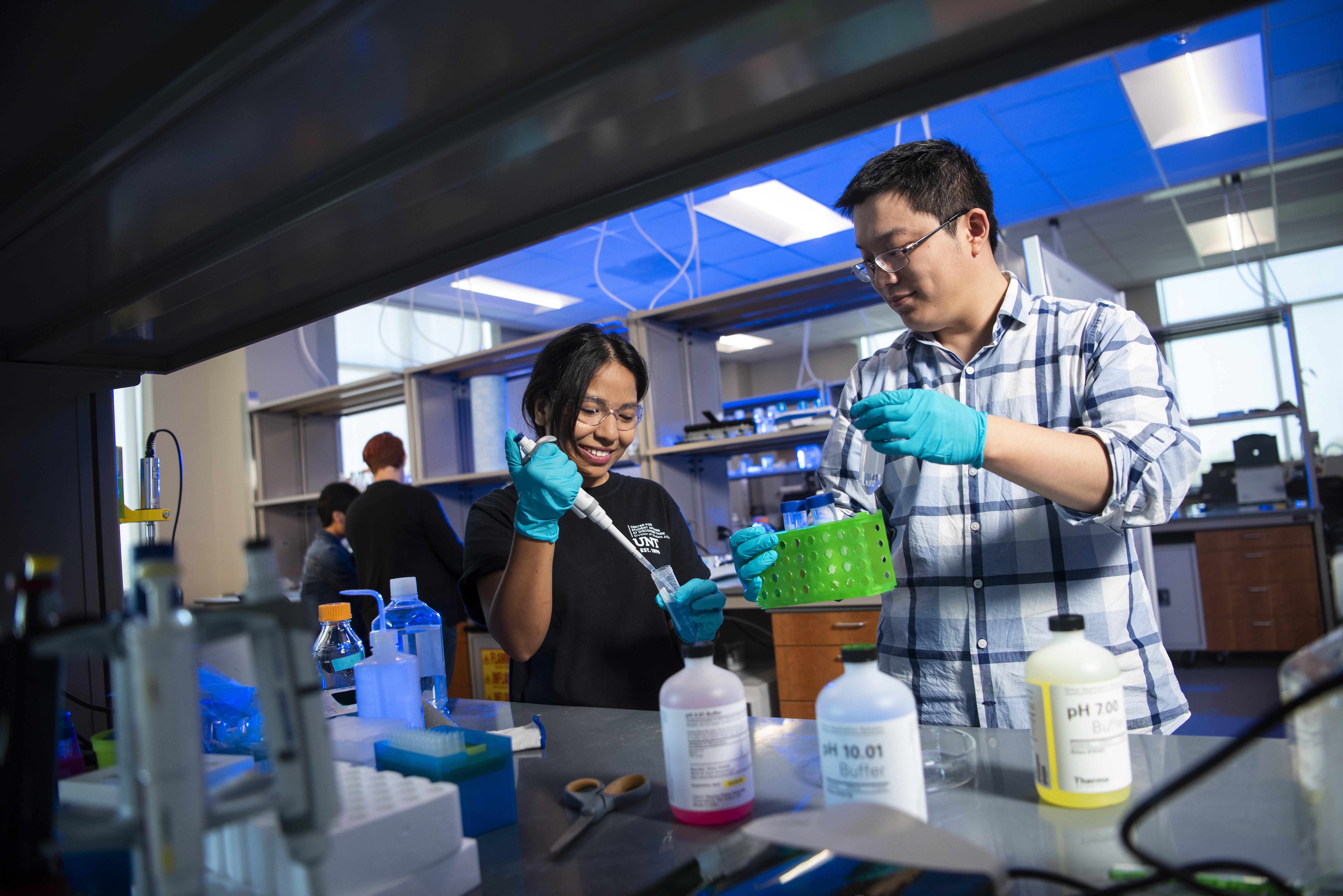 Inside research labs, faculty investigate exoskeleton technology that may someday help people with limited mobility; develop nanotechnology and optics to diagnose cancer; and biopolymers and flexible bioelectronics that may help doctors deliver medications and manage illnesses. 