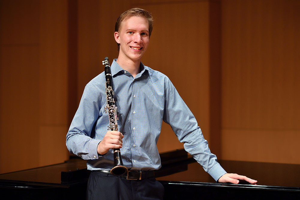 UNT student Besnik Abrashi won first prize in the International Clarinet Association Young Artist Competition.