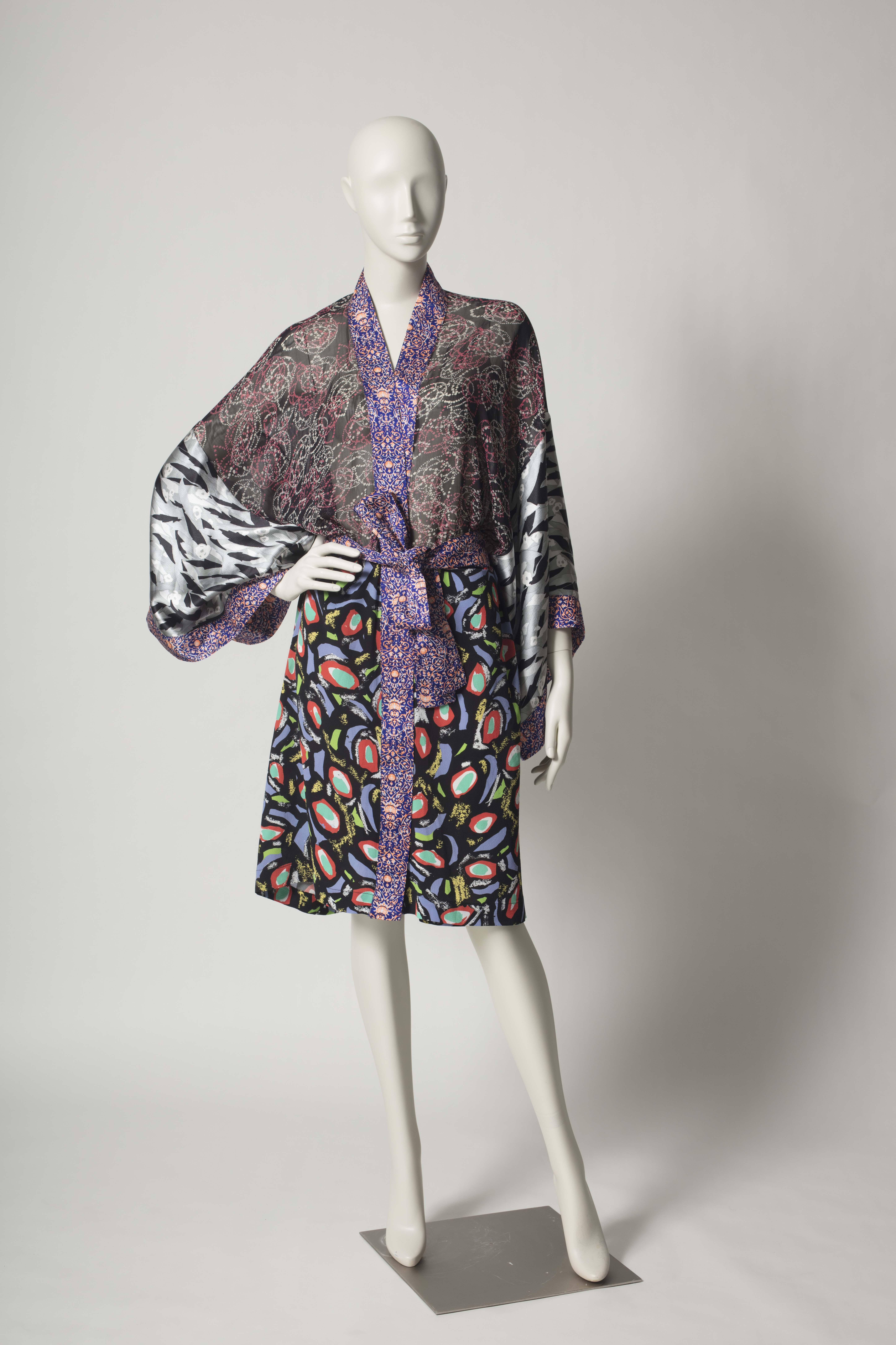 The exhibition “Reimagining the Kimono,” presented by the Texas Fashion Collecti