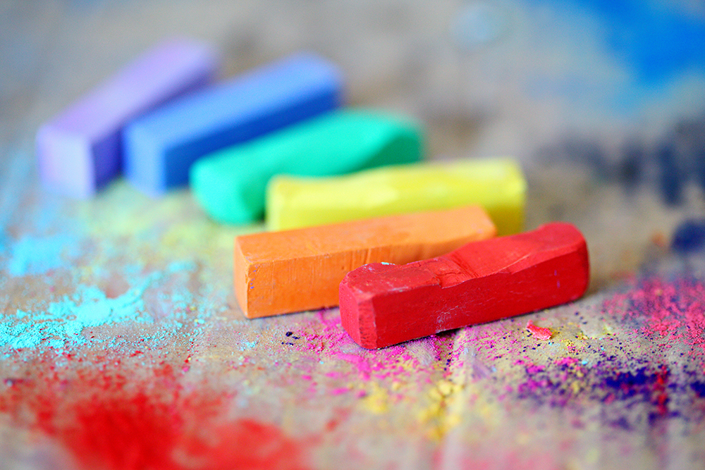 Image of rainbow chalk