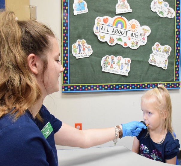 The UNT Feeding Clinic is currently serving children who not only have eating problems, but have associated medical needs.