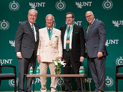 UNT alumni Pat Boone and David Hooten awarded UNT Presidential Medals of Honor
