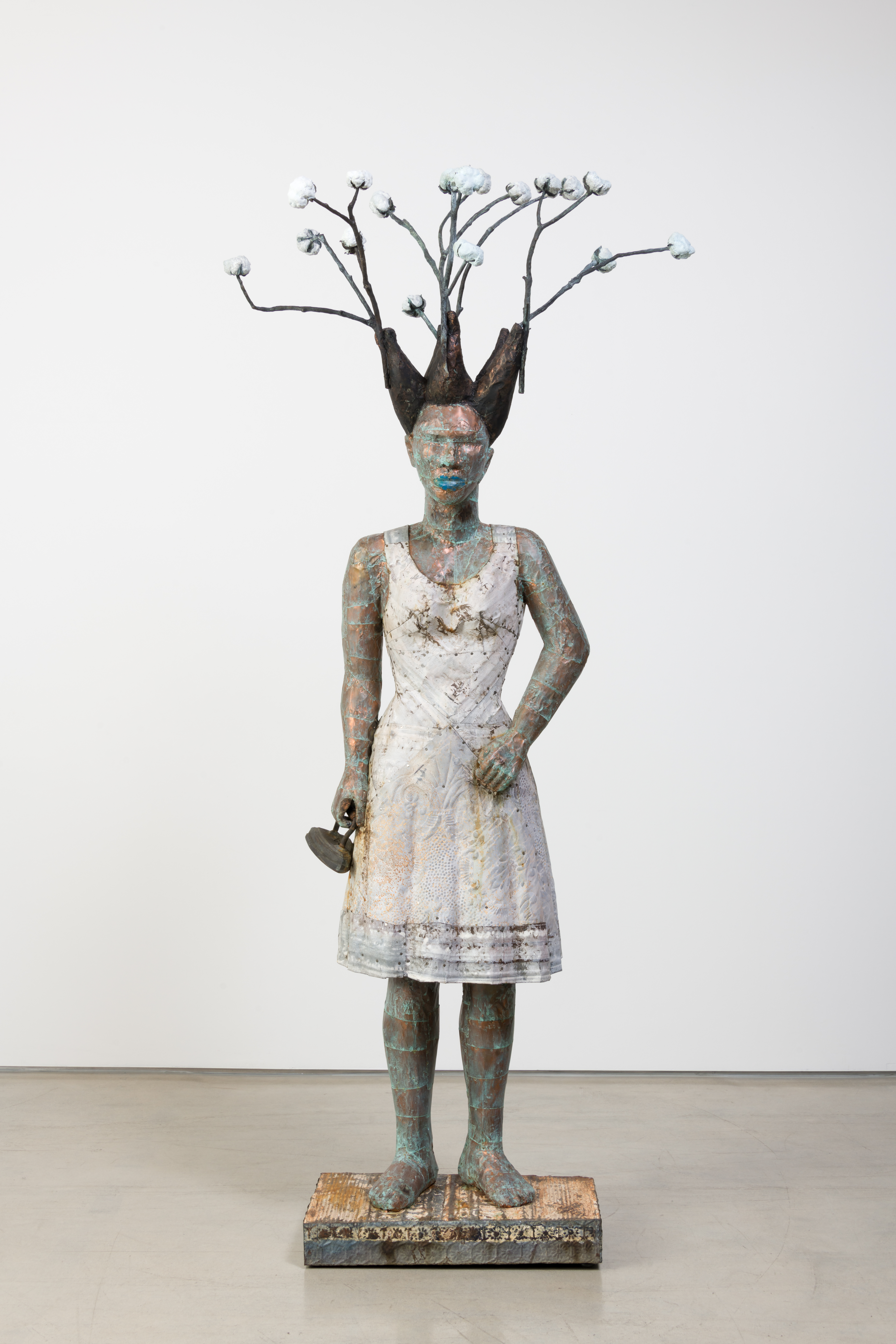 White Guise AIS18-19 A.jpg Alison Saar White Guise, 2018 wood, copper, ceiling tin, bronze and tar object: 91 x 40 x 30 in. Collection of Jordan D. Schnitzer (HIPM) Courtesy the artist